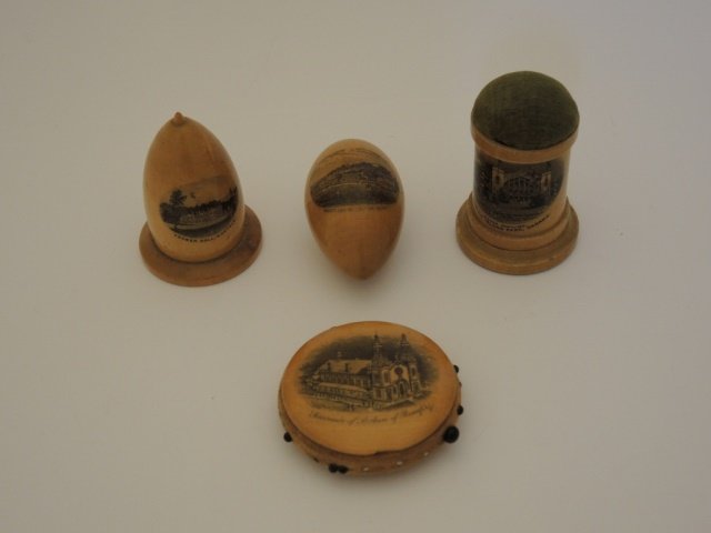 Victorian Mauchline Ware Sewing Accessories (1 of 1)