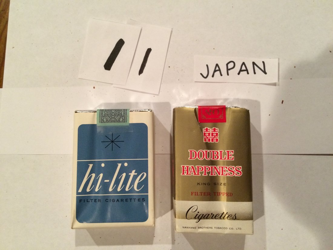 Lot Of 2 Full Cigarette Packs From Japan Vintage