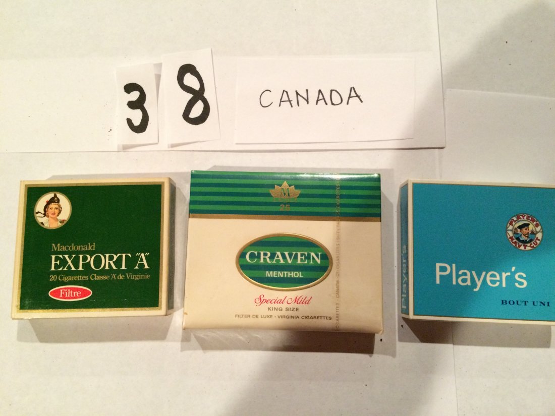 lot of 3 full vintage cigarette packs from Canada (1 of 2)