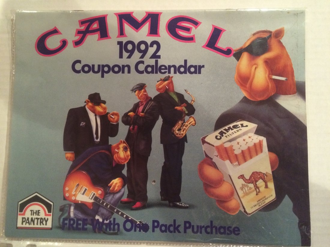 1992 CAMEL COUPON CALENDAR VERY RARE JOE CAMEL (1 of 1)