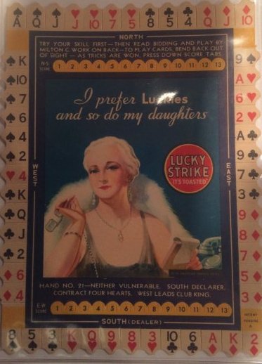 1930s LUCKY STRIKE GAME FLAT 50's GREEN TIN VERY RARE (1 of 3)