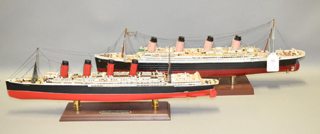 (2) PLASTIC MODEL STEAM SHIPS - The RMS Lusitania, (1 of 7)