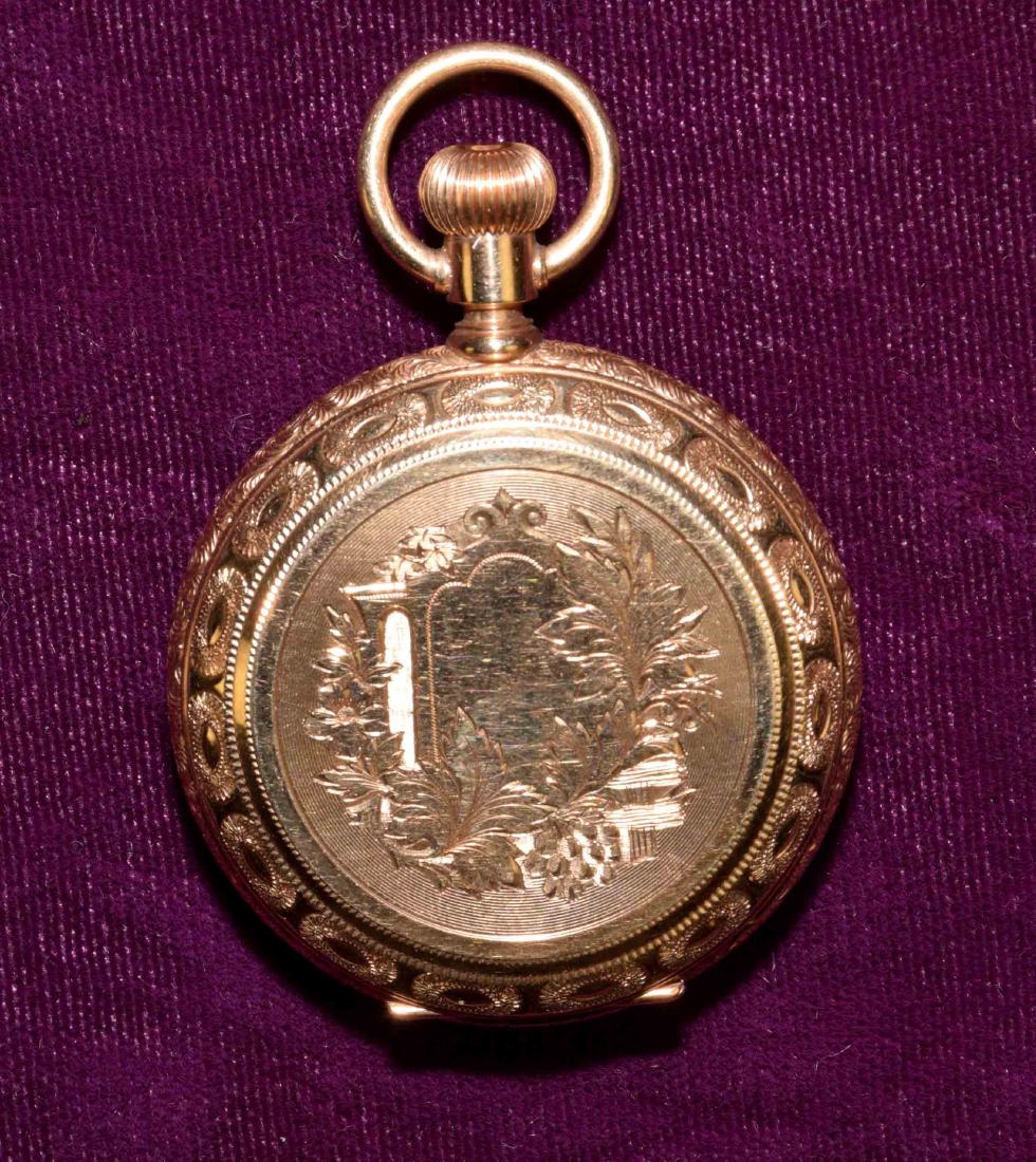 AMERICAN WALTHAM CO 14k GOLD POCKET WATCH CIRCA 1889 - (1 of 3)