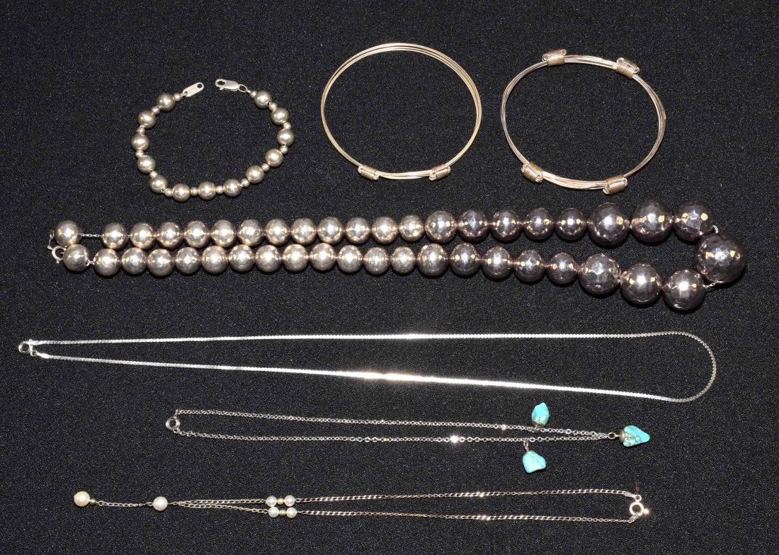 7pcs ASSORTED STERLING JEWELRY - Includes (3) bracelets (1 of 6)