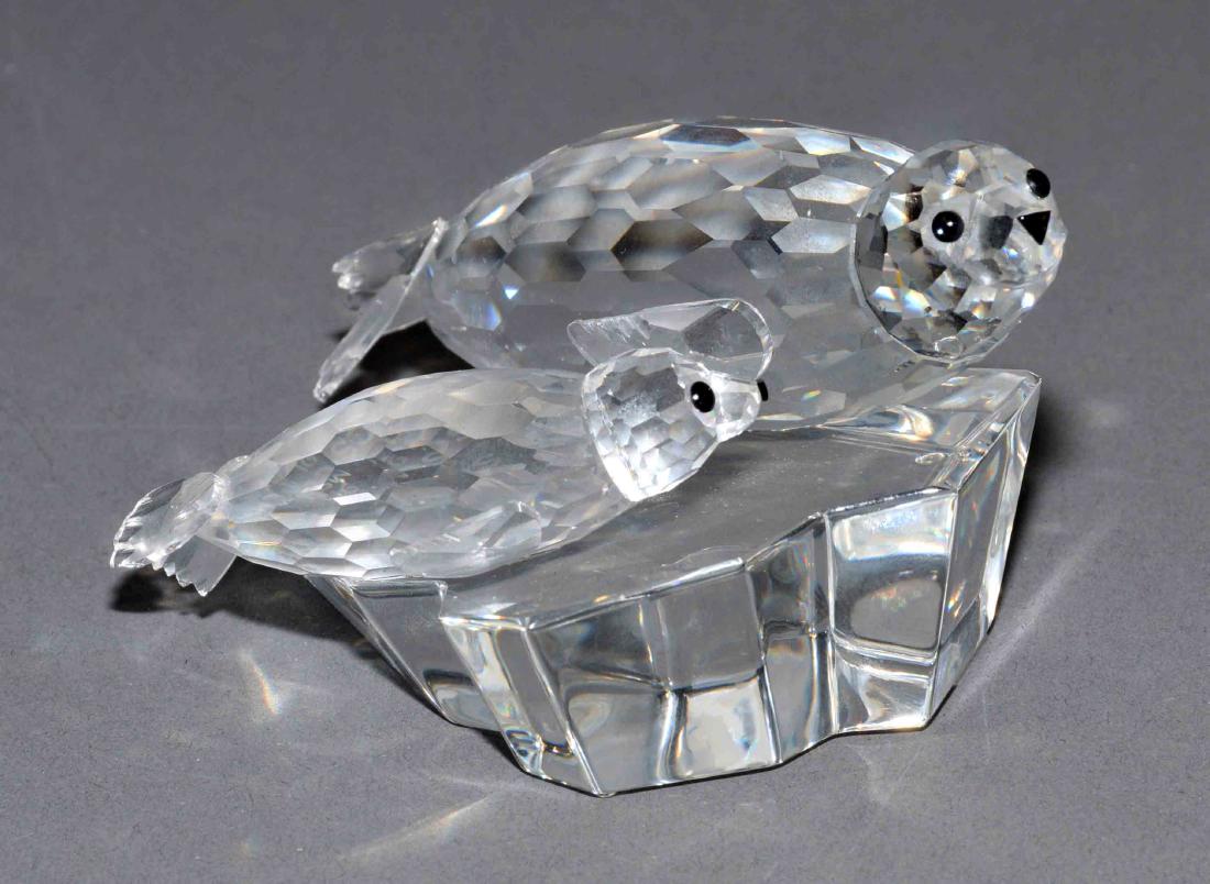 SWAROVSKI CRYSTAL ANNUAL EDITION 1991 ''SAVE ME'' ~ THE: SWAROVSKI CRYSTAL ANNUAL EDITION 1991 ''SAVE ME'' ~ THE SEALS ~ WITH FITTED BOX - Condition: Age appropriate wear; All items sold as is.