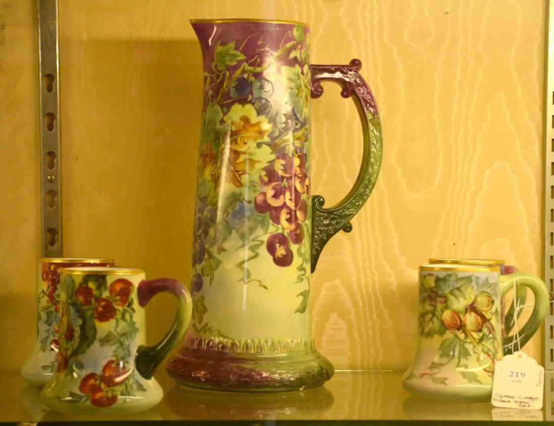 5pc LIMOGES LEMONADE SET - Includes Large tankard and (1 of 1)