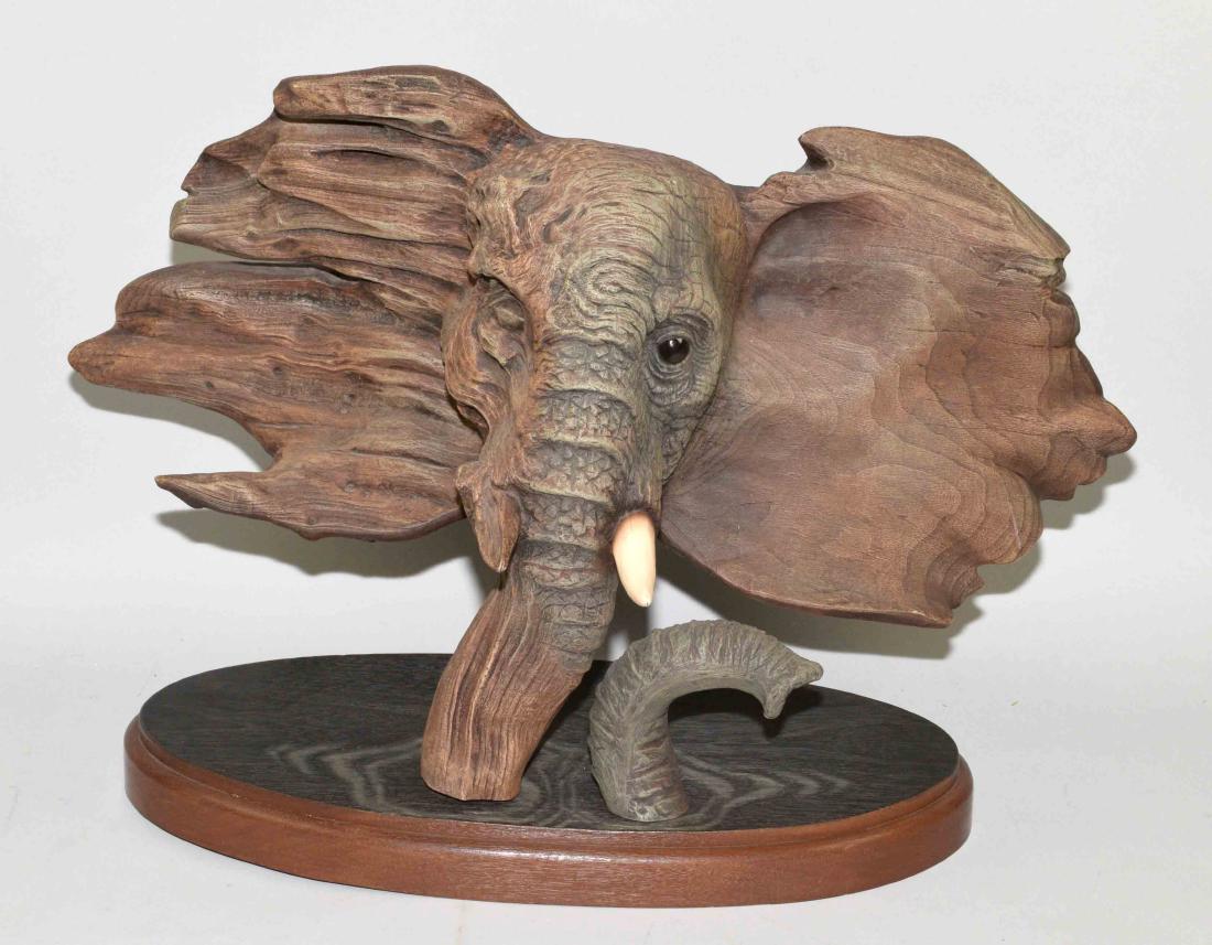 Rick Cain Sculpture ''the Elder'' Elephant Large