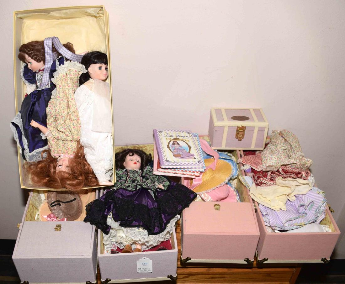 (3) MADAME ALEXANDER LITTLE WOMEN DOLL TRUNKS WITH (1 of 5)