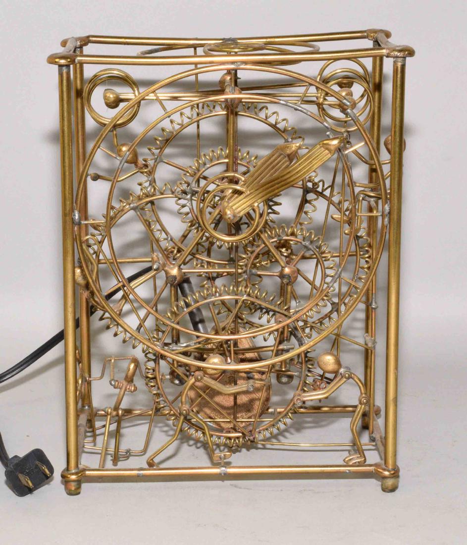 SIX MAN BRASS KINETICO CLOCK SCULPTURE, ''The Clock'' (1 of 6)