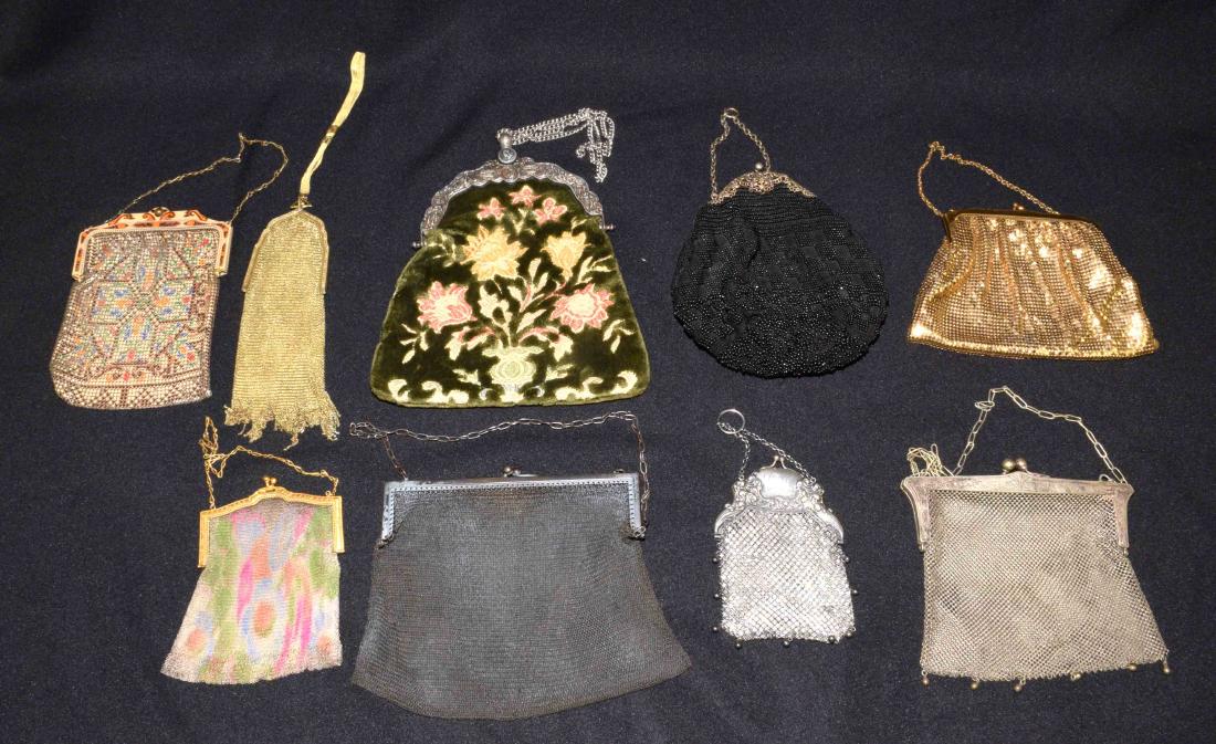 COLLECTION OF PURSES consisting of gold chain mesh (1 of 13)