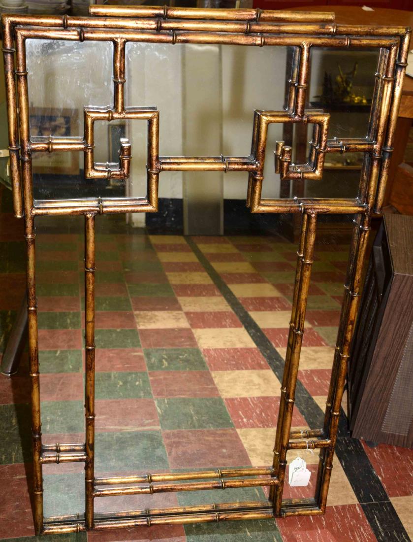 TUBING FRAMED WALL MIRROR. 46.5''H x 29''W. Condition: (1 of 1)