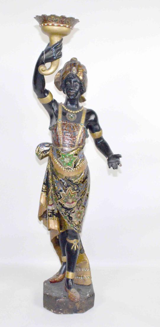 LARGE MALE BLACKAMOOR MADE OF WOOD AND GESSO, (1 of 8)
