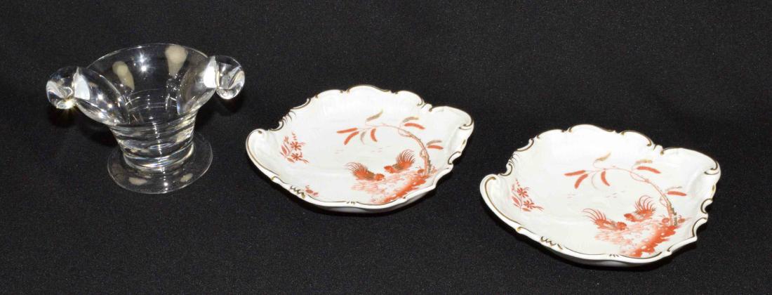 (3) PIECE STUEBEN GLASS VASE AND A PAIR OF RICHARD (1 of 7)