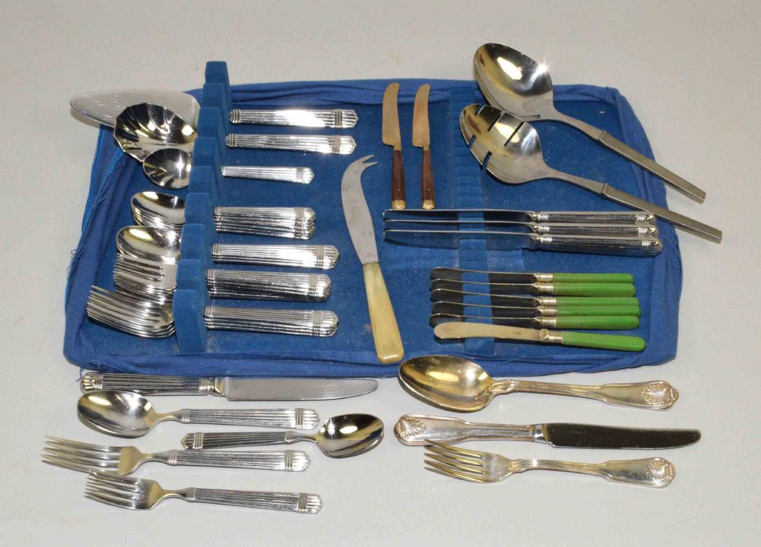 MISC. GROUP OF SILVER PLATED FLATWARE. Comprised: (1 of 4)
