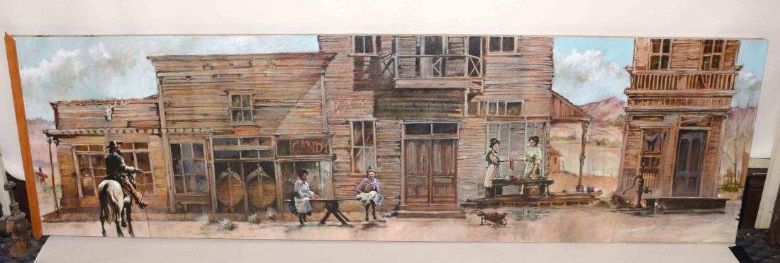 CONTEMPORARY OIL ON CANVAS PAINTING OF AMERICAN WESTERN (1 of 5)
