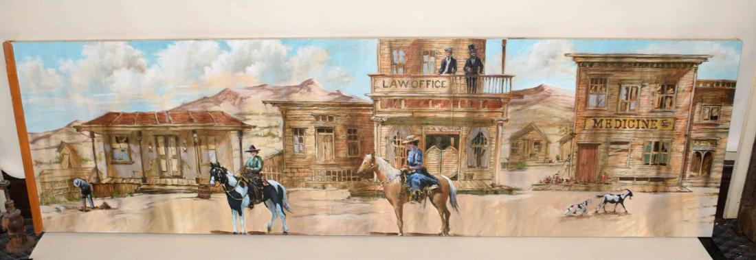 CONTEMPORARY OIL ON CANVAS PAINTING OF AMERICAN WESTERN (1 of 5)