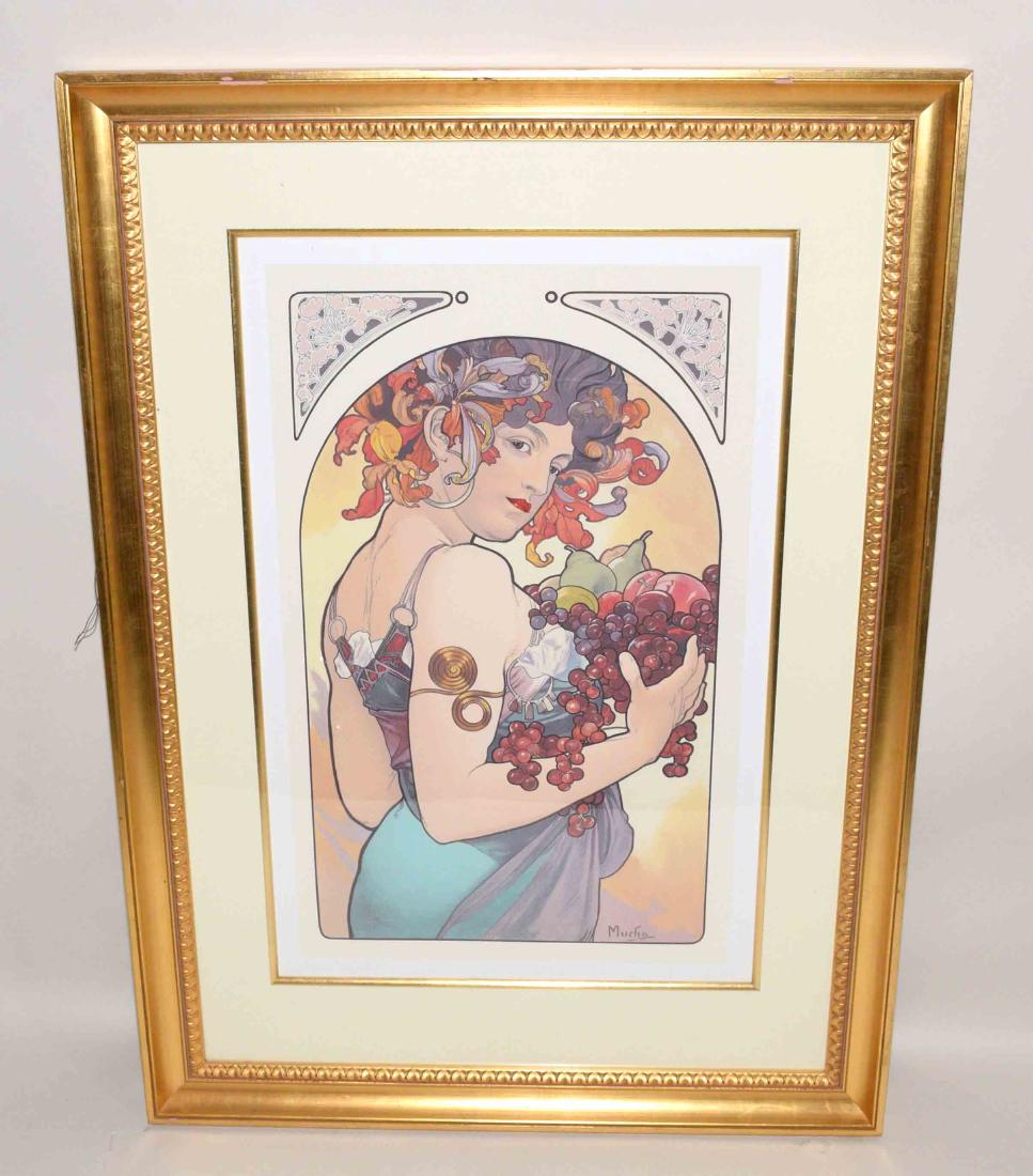 PAIR OF LARGE PRINTS DEPICTING SPRING AND SUMMER signed (1 of 4)