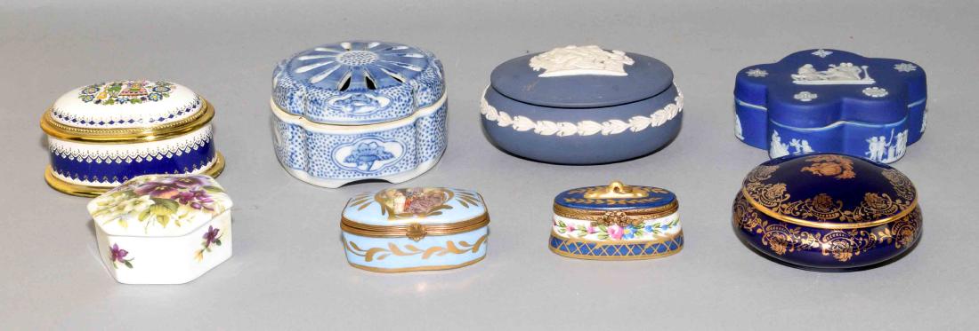(8) ASSORTED BOXES - (2) Wedgwood boxes, 4'' and 3.75''; (1 of 5)