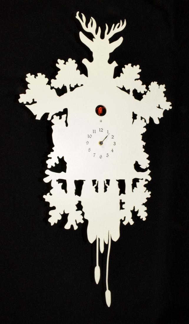 WHITE CUCKOO CLOCK, made in Italy, from Arhaus (1 of 2)