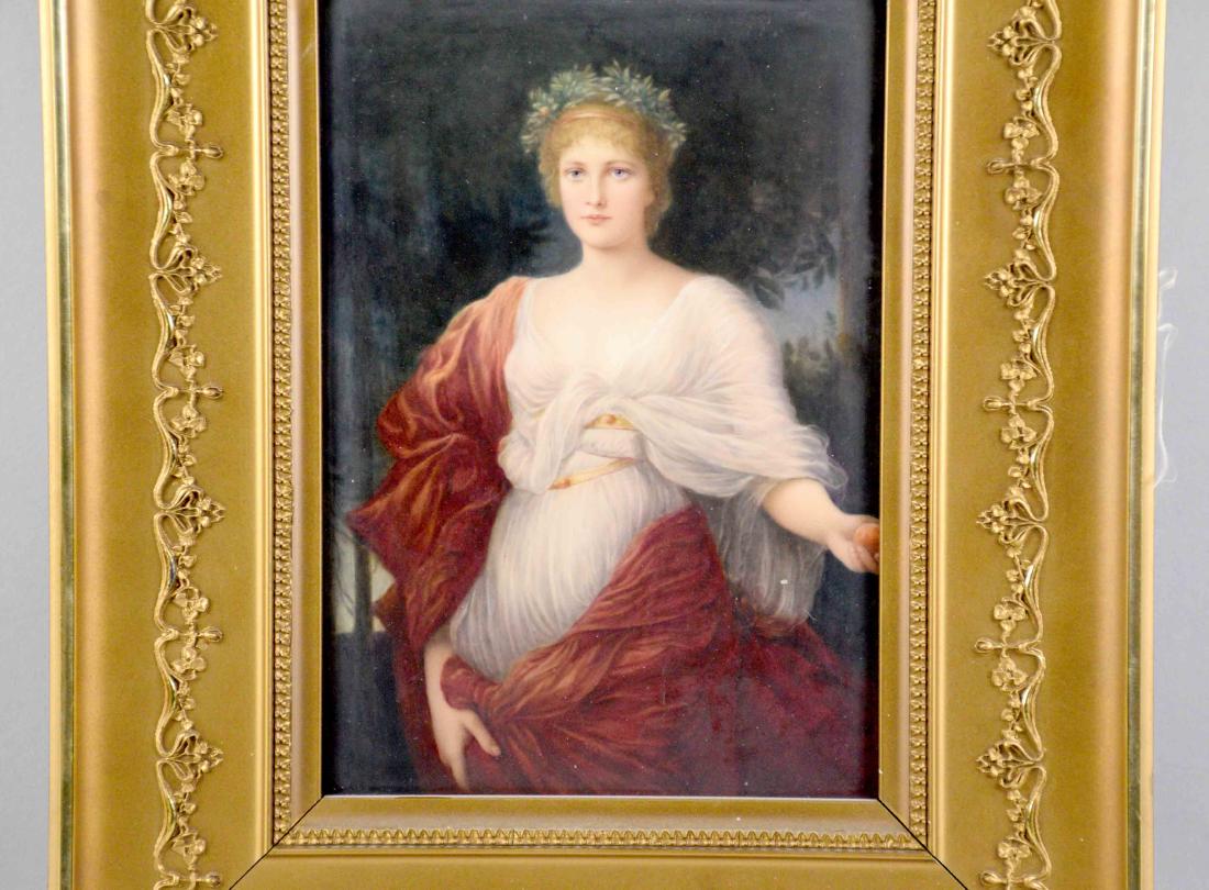 KPM PLAQUE DEPICTING BEAUTIFUL LADY HOLDING FRUIT IN (1 of 6)