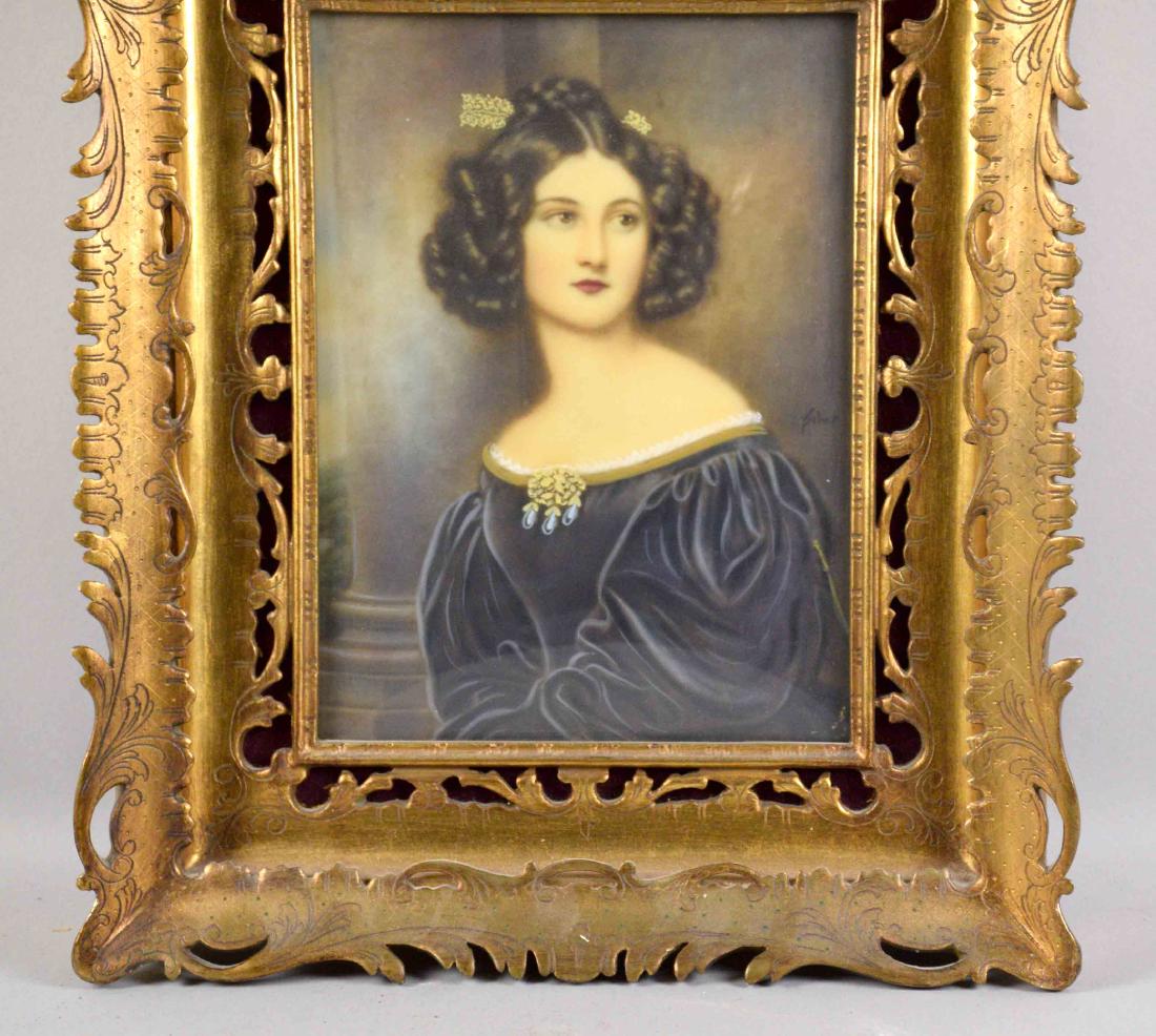 CONTINENTAL PAINTING OF BEAUTIFUL LADY, signed silver (1 of 5)