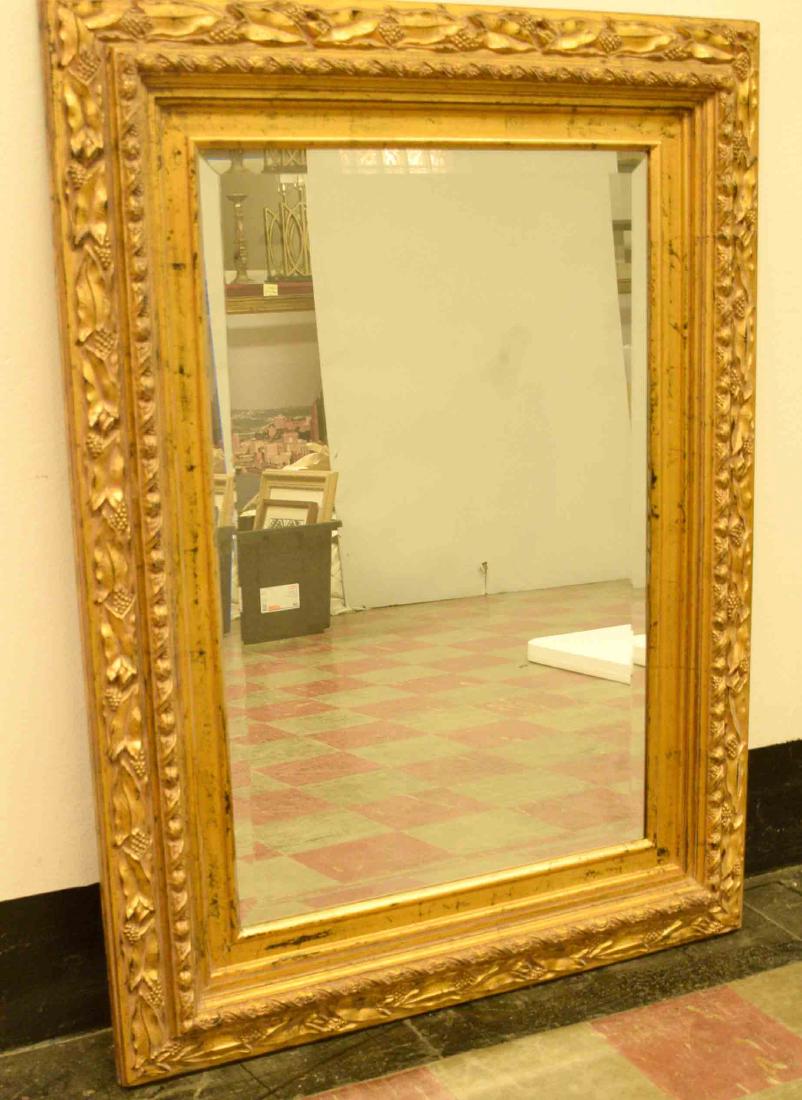 GOLD GILT WOODEN FRAMED MIRROR. 48.5''h x 36.5''w. (1 of 1)