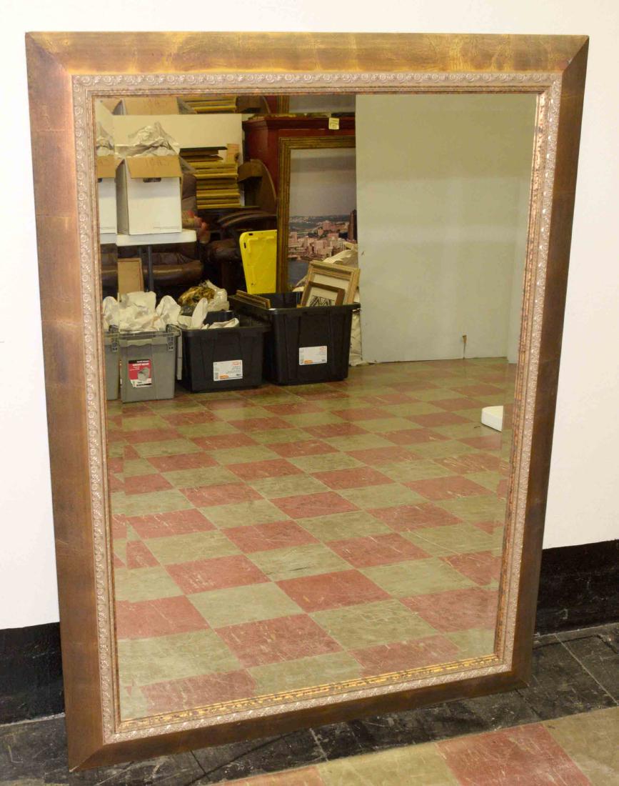 WOOD FRAMED WALL MIRROR. 48''h x 36''w.  Provenance: (1 of 1)