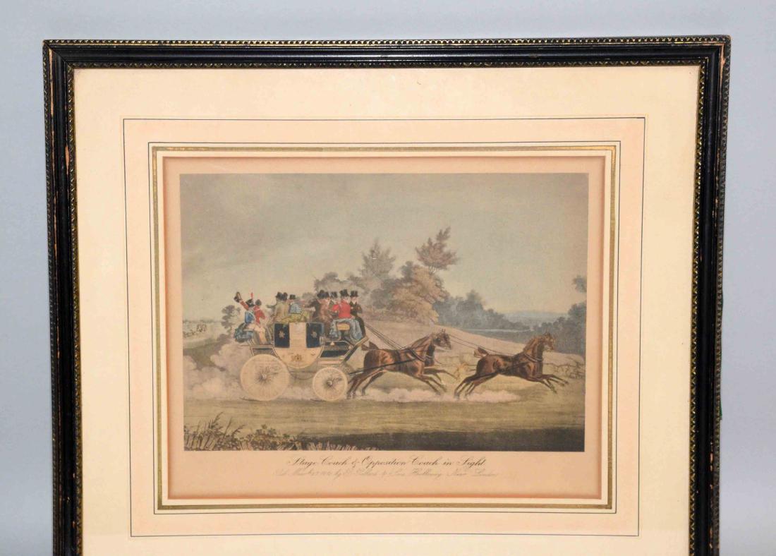 PRINT OF ENGLISH STAGECOACH SCENE. 15.75''h x 18.25''w. (1 of 1)