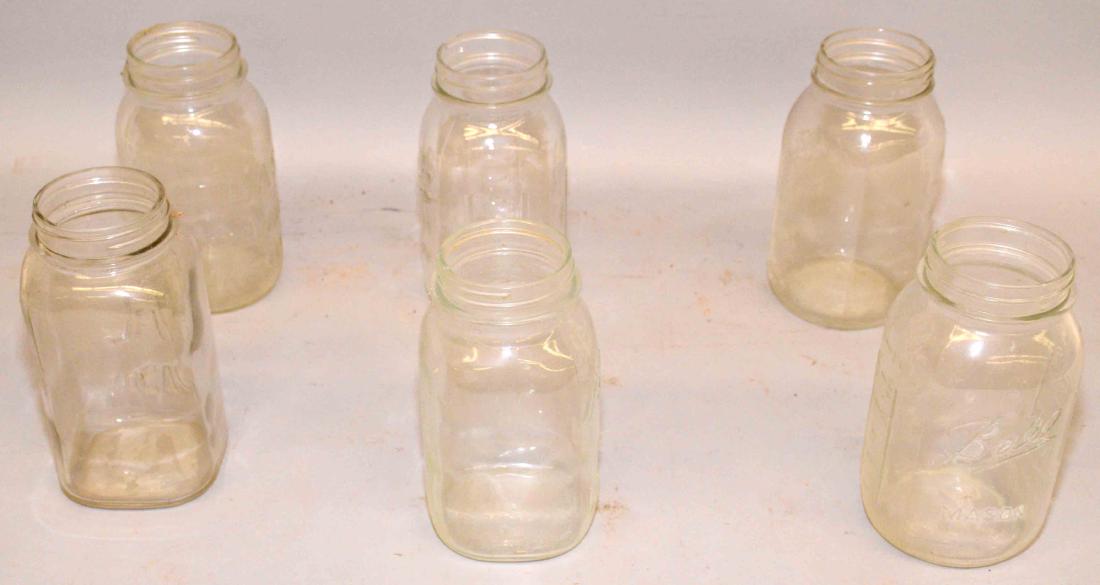 COLLECTION OF (50) MASON JARS.: COLLECTION OF (50) MASON JARS.