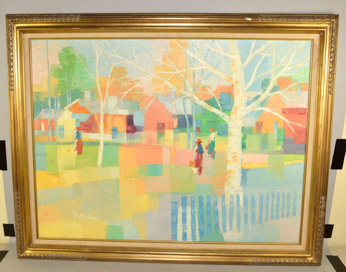 JOHN  ADAMOS MANOL OIL PAINTING ON CANVAS, colorful (1 of 4)