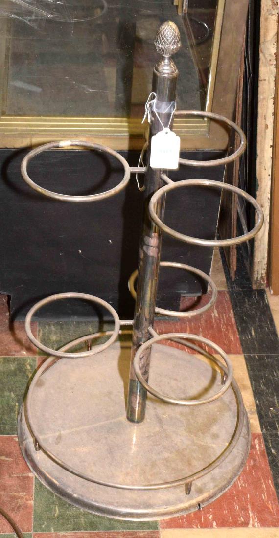 SILVERPLATE UMBRELLA STAND. 33''h.: SILVERPLATE UMBRELLA STAND. 33''h.