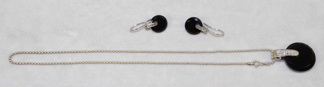 ART DECO STERLING AND ONYX (2 PC.) SET: necklace (1 of 5)