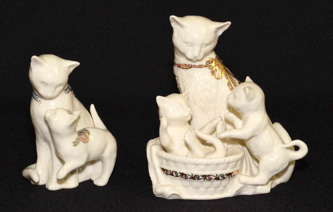 (2) LENOX CHINA JEWELS CAT FIGURINES: Kitten Kapers (1 of 5)