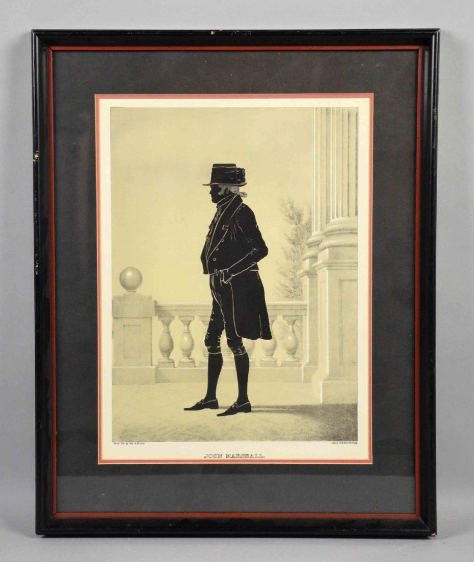 FRAMED PRINT OF JOHN MARSHALL. Image size: 14''H x: FRAMED PRINT OF JOHN MARSHALL. Image size: 14''H x 10.5''W