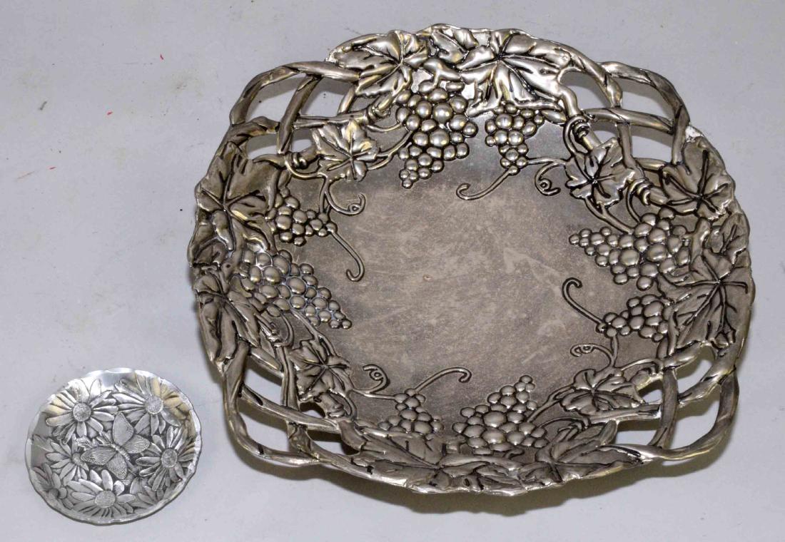 PEWTER BOWL AND WENDELL AUGUST FORGE COASTER. Largest: (1 of 6)