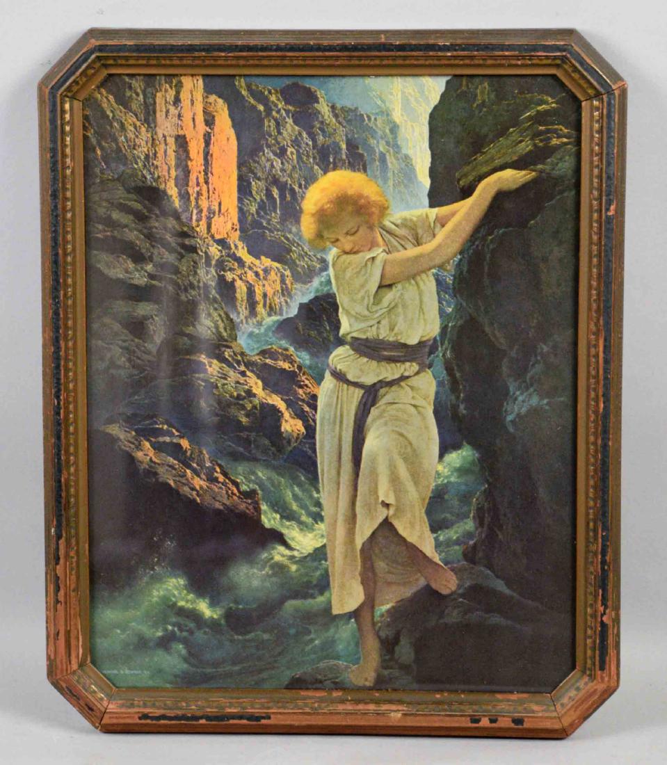 MAXFIELD PARRISH PRINT, Reinthal and Newman, NY. 15''H: MAXFIELD PARRISH PRINT, Reinthal and Newman, NY. 15''H x 11.5''W.