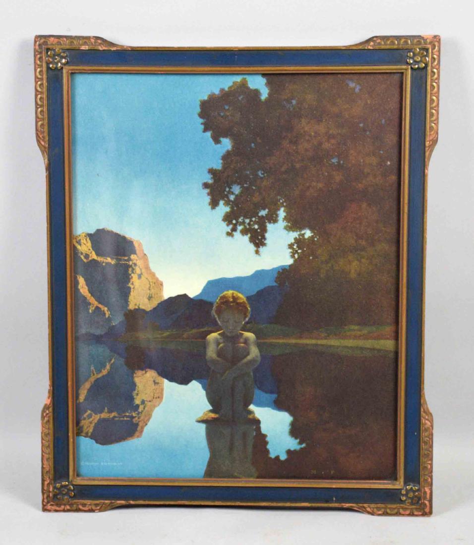MAXFIELD PARRISH PRINT ''Evening'', Reinthal and: MAXFIELD PARRISH PRINT ''Evening'', Reinthal and Newman, NY. 15''H x 12''W.
