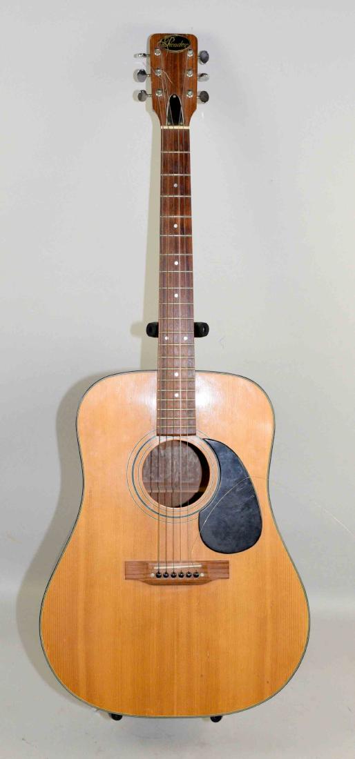 PICADOR ACOUSTIC GUITAR. Steel strings, one broken, (1 of 7)