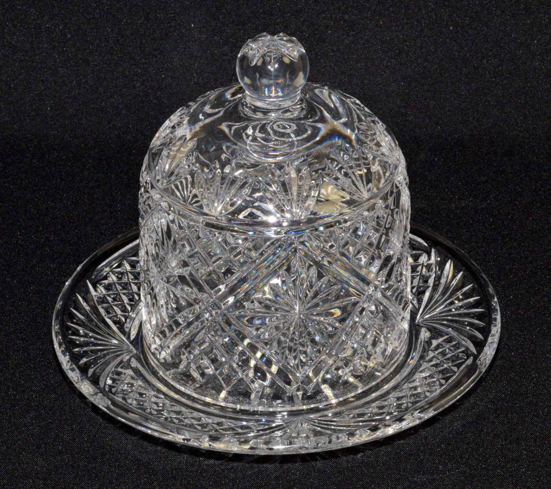 WATERFORD SEAHORSE CRYSTAL DESSERT DOME, signed Samuel (1 of 4)