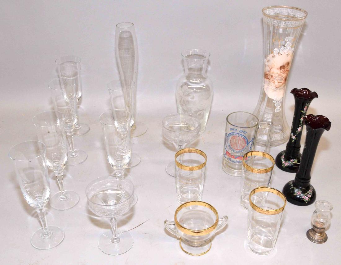 COLLECTION OF ASSORTED GLASS. Includes champagne (1 of 1)
