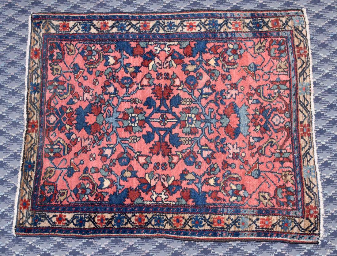 SEMI ANTIQUE PERSIAN RUG. 2'6'' X 2'. (1 of 2)