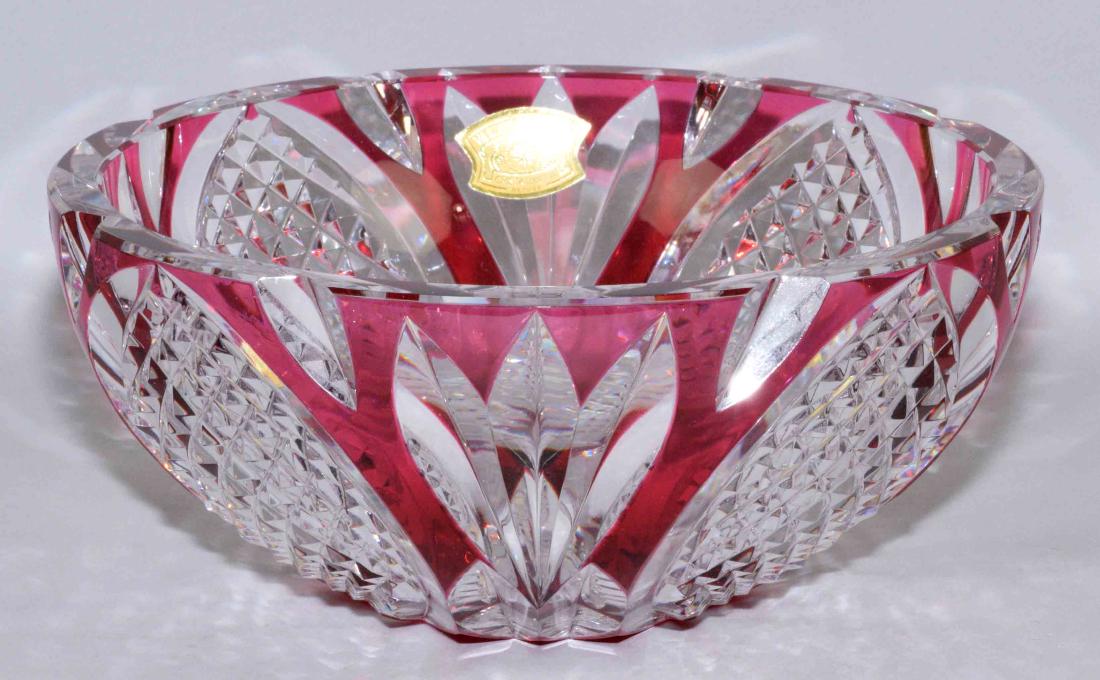 VAL ST. LAMBERT CRYSTAL BOWL. Signed on bottom Val St.