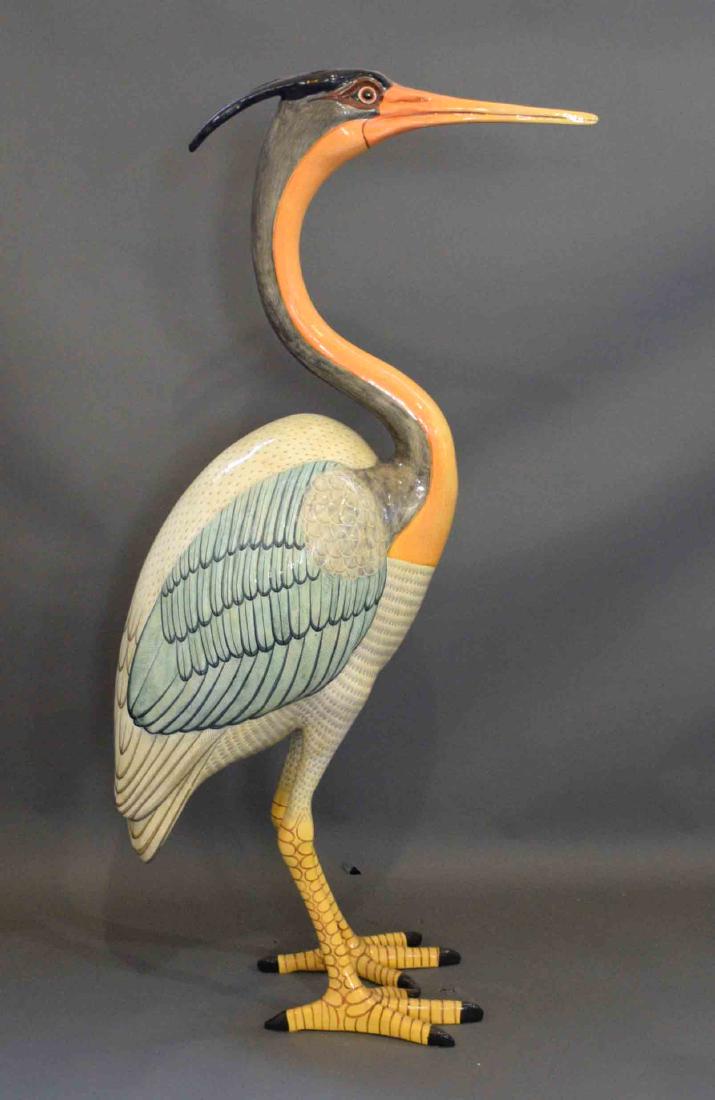 SERGIO BUSTAMANTE, MONUMENTAL BIRD SCULPTURE. Signed on (1 of 7)