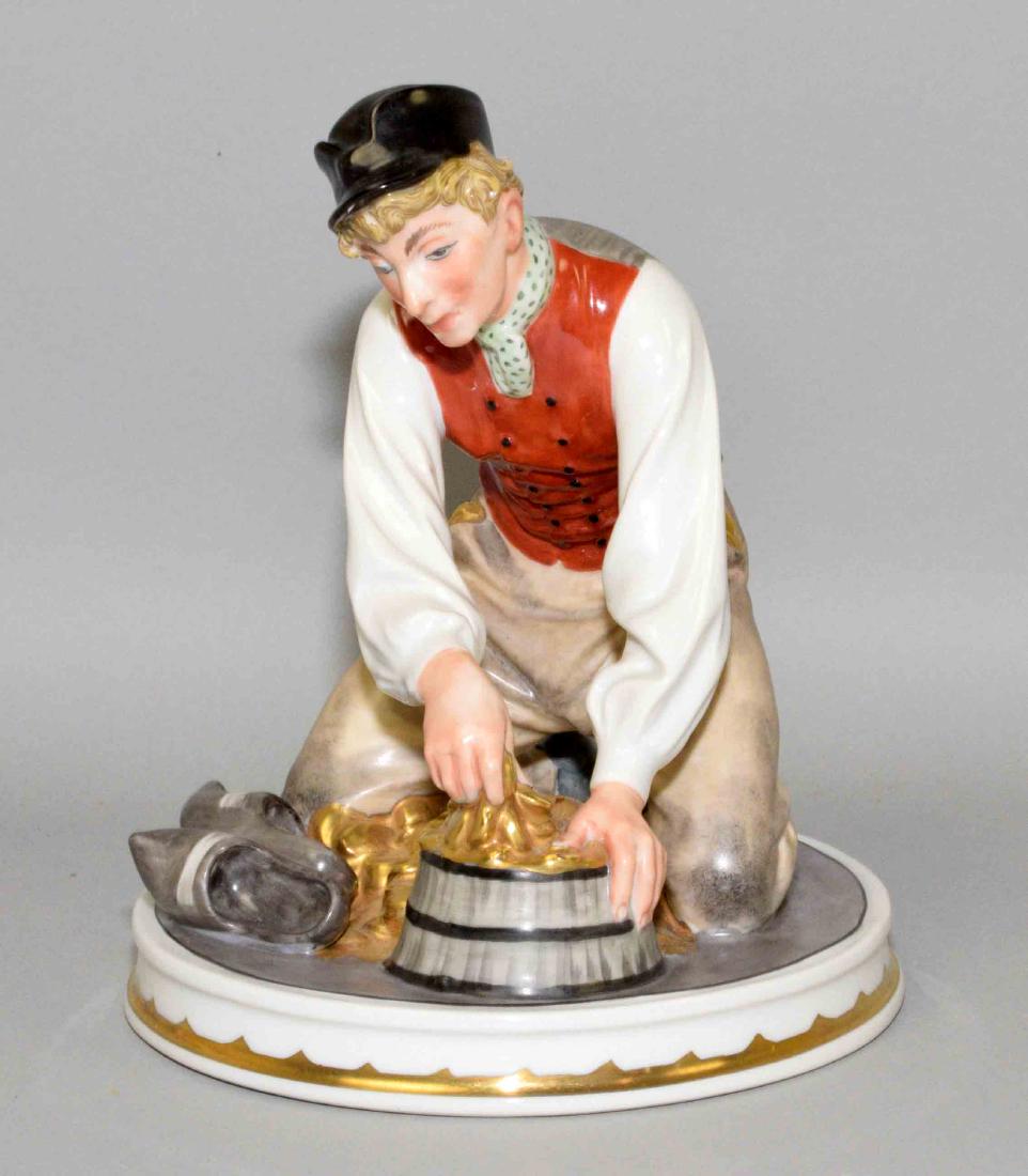 BING AND GRONDAHL GOLDMINER FIGURINE. 6.5''H.: BING AND GRONDAHL GOLDMINER FIGURINE. 6.5''H.