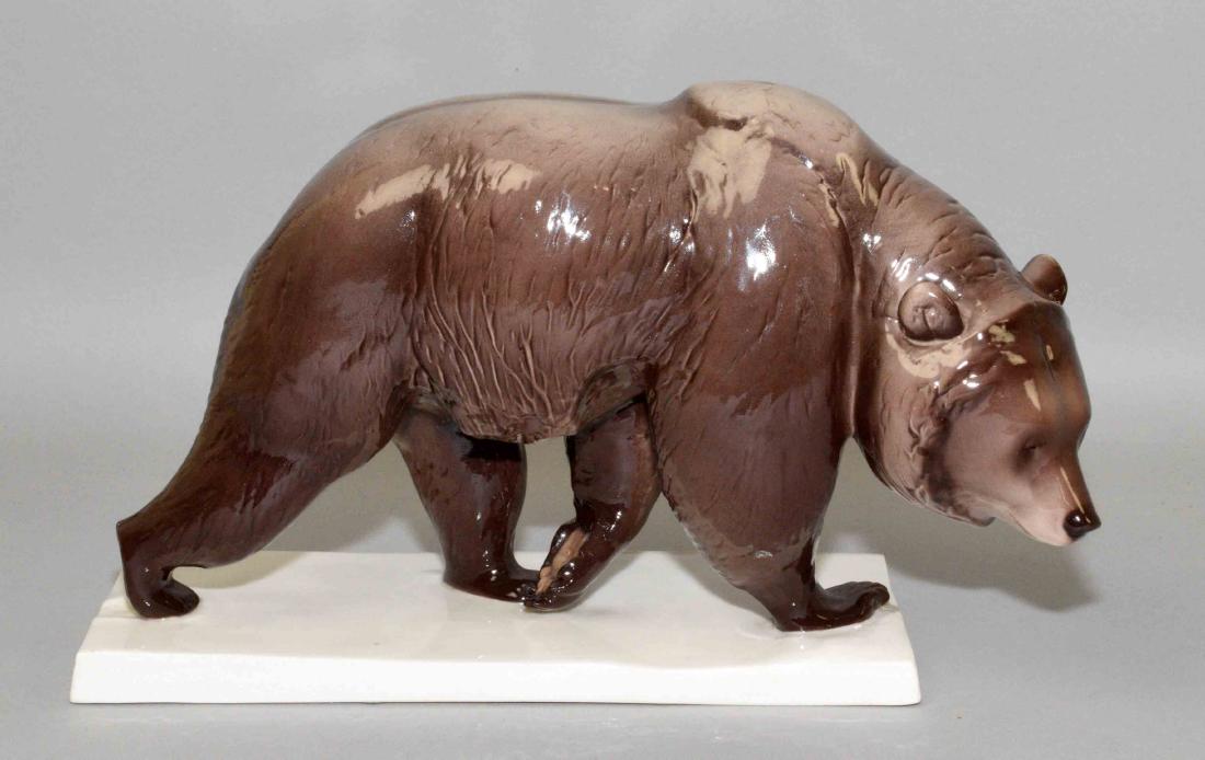 NYMPHENBURG PORCELAIN BEAR, West Germany, 6.75''H x (1 of 6)