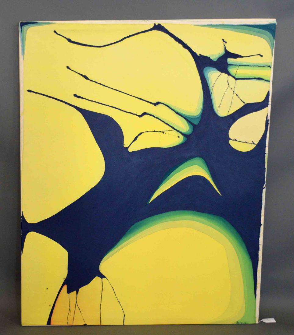 ELIZABETH HARRIS, Abstract Landscape, acrylic on canvas: ELIZABETH HARRIS, Abstract Landscape, acrylic on canvas. 60''H x 48''W.