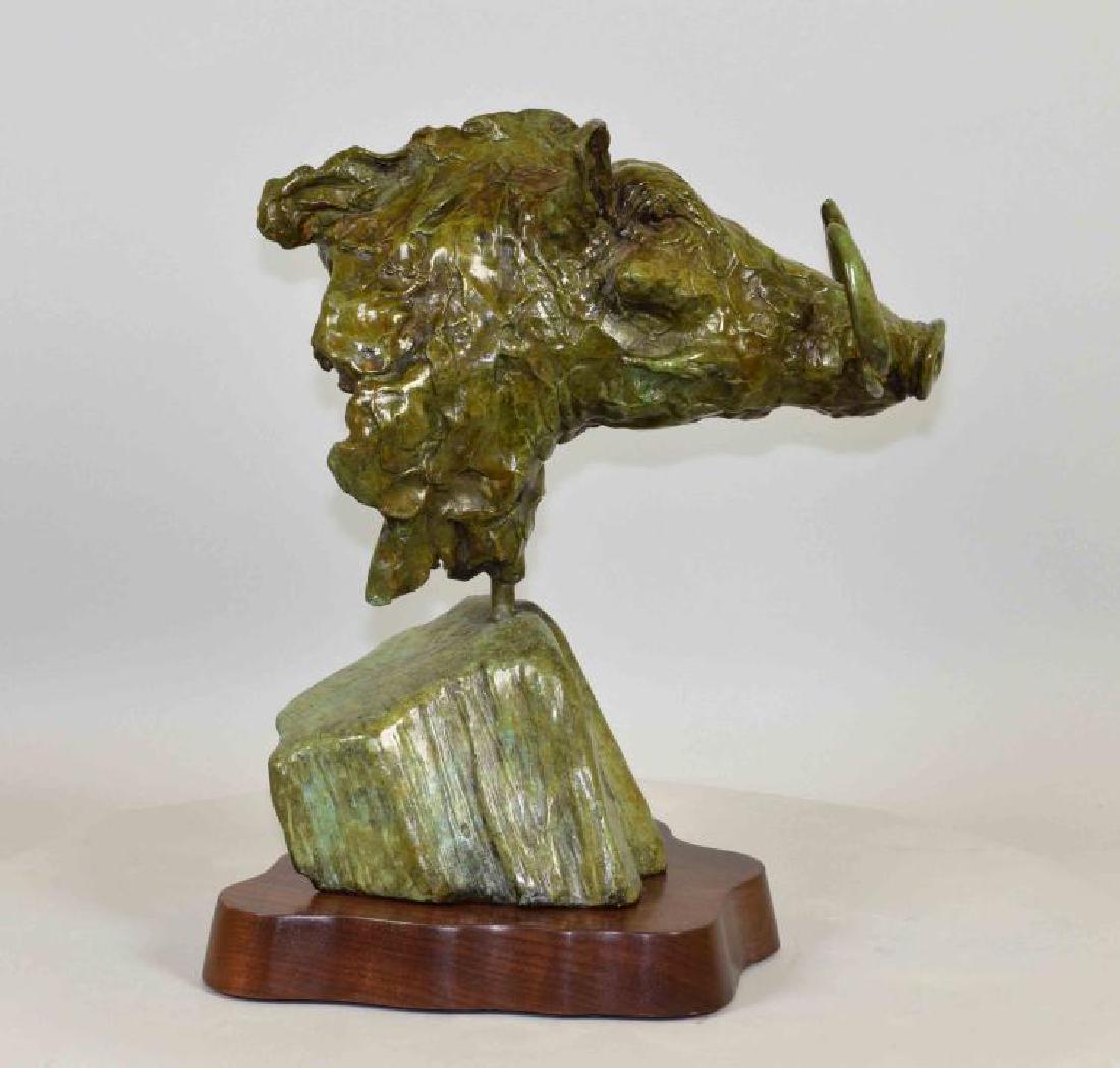 MAGHAUL BRONZE ''WART HOG'' - Signed ''Maghaui 97'';: MAGHAUL BRONZE ''WART HOG'' - Signed ''Maghaui 97''; Measures: 14''H x 15''W x 9''D; Provenance: Purchased in Tanzania in 2004 for $3,600.