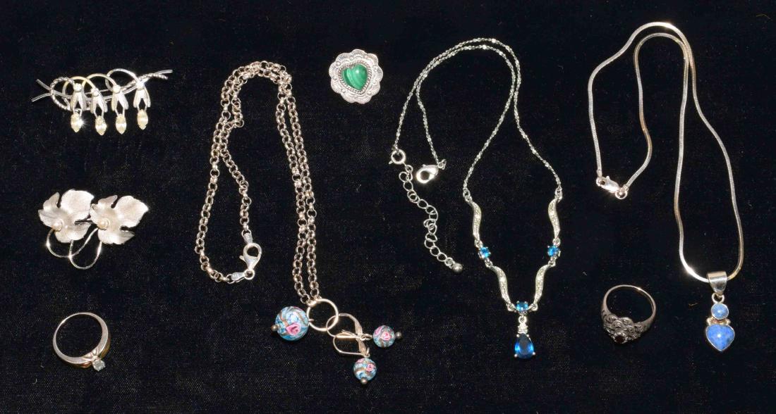 (8) PC. LOT OF ASST. STERLING W/DECORATIVE BEAD OR (1 of 10)