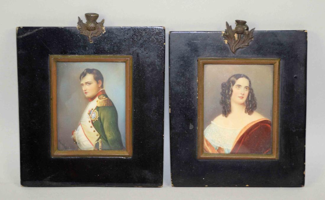 PAIR OF PORTRAITS OF JOSEPHINE AND NAPOLEON. Image: (1 of 5)