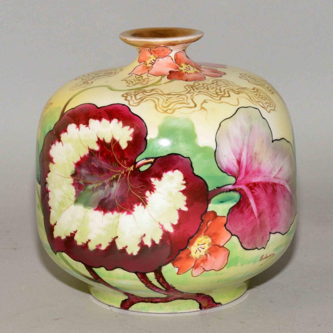VINTAGE ARTIST SIGNED S. LACCI GINORI HANDPAINTED VASE, (1 of 4)